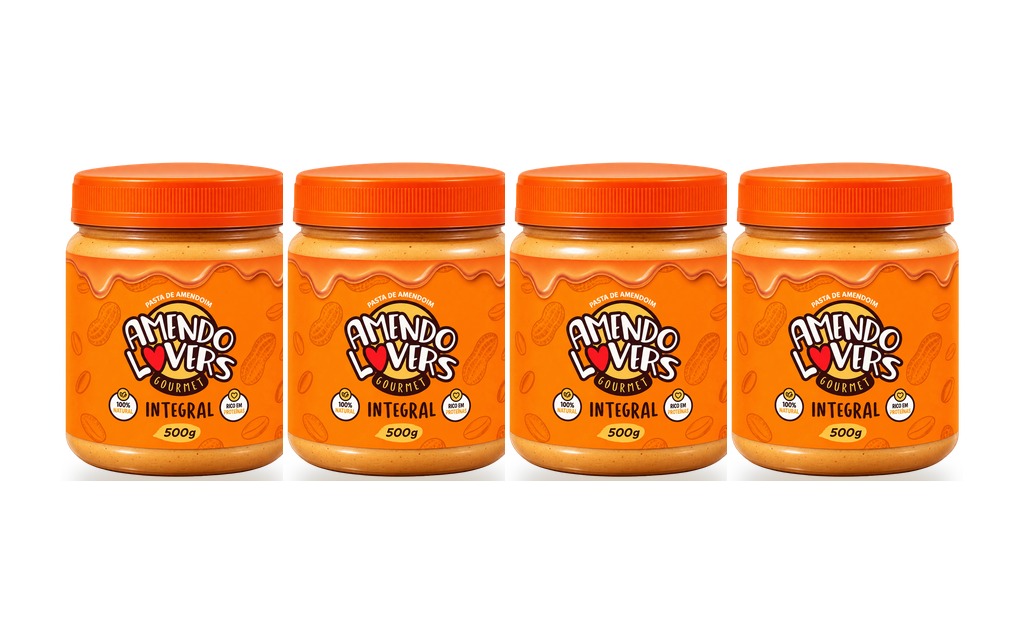 Kit 4 Unid. Pastas de Amendoim Integral 500g